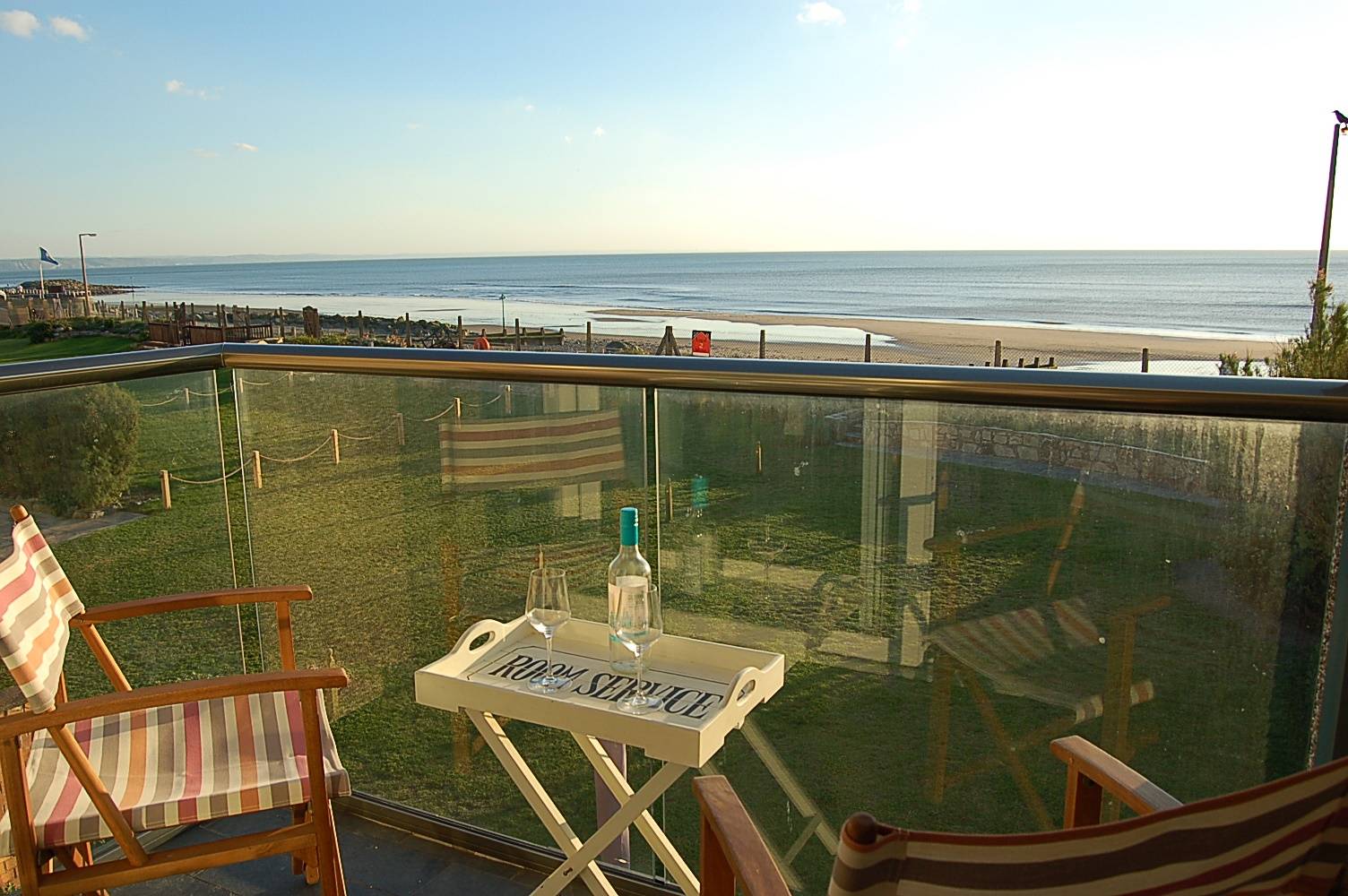 Beach Houst Tywyn - looking out from the balcony